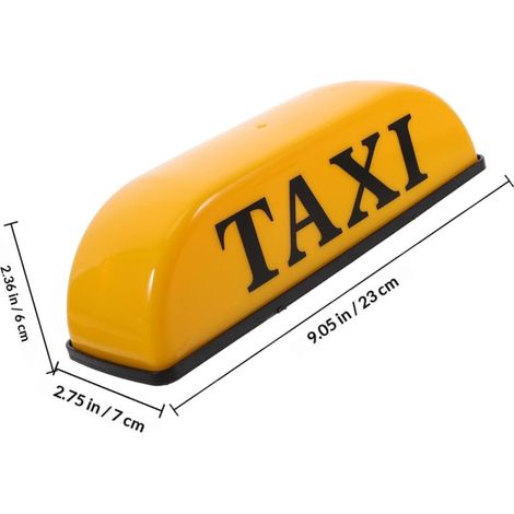 Panneau Lumineux Magnétique Jaune pour Taxi Lampe de Toit (1/5)