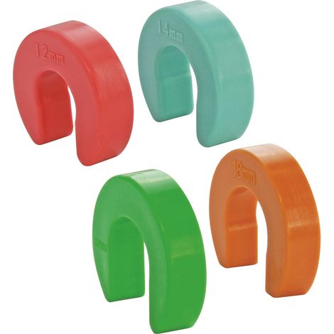 Kit de 4 bagues de démontage pour raccords à clipser pour tubes Ø12, 14, 16, 18