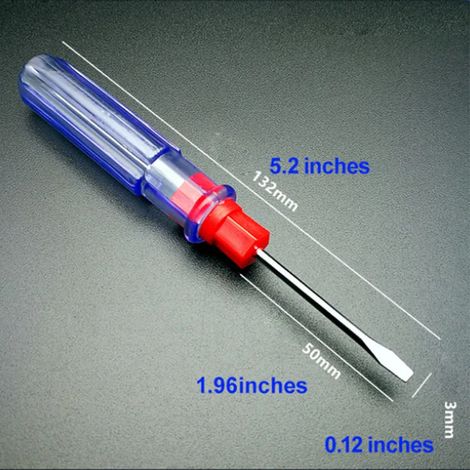 Tournevis plat/Phillips double usage en plastique, manche transparent, outil de réparation manuel (1/5)