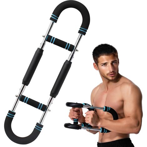 Twister Arm Trainer, équipement d'entraînement de poitrine réglable, entraîneur de force des bras amovible, résistance à ressort portable, équipement de fitness à domicile pour débutants, athlètes (1/5)