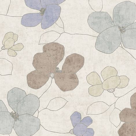 Vliestapete - PintWalls III - Weiß Lila Blumen Floral A.S. Creation - 791872 (1/5)