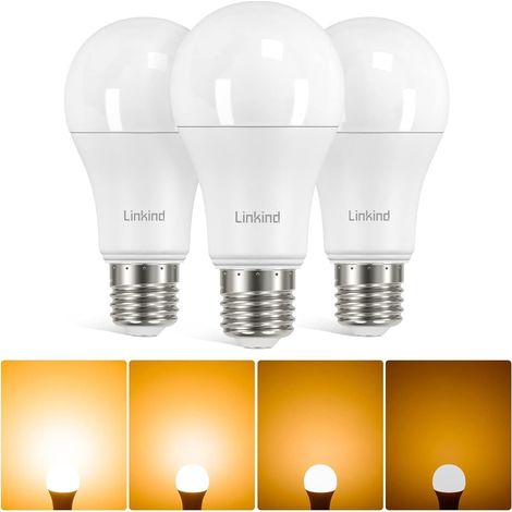 Ampoule Led E27 Dimmable, 13W Équivalent 100W, Blanc Chaud 2700K, 1521lm, Ampoule Edison A60 Gros Culot à Vis, Lampe Intensité Variable 220-240v, Lot de 3 (1/5)