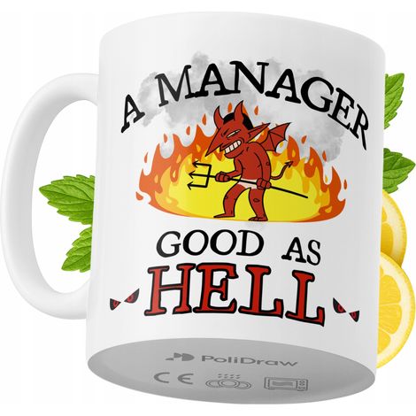 Mug humoristique pour manager, avec un texte amusant et un design graphique original. Idéal pour les anniversaires, les fêtes et les occasions spéciales. Mug premium pour la maison, le bureau et le tr (1/5)