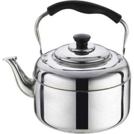 Hervidor de agua de 2 litros para estufa, tetera de acero inoxidable para estufa, hervidor de gas, mango resistente al calor, tetera de acero inoxidable