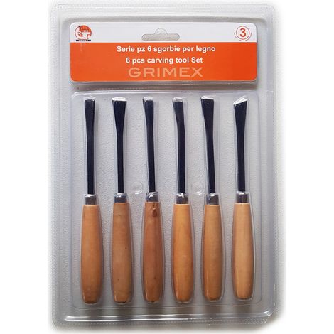 Sgorbie per legno serie da 6pz