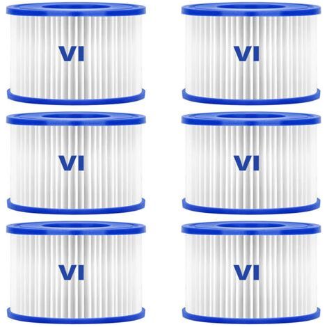 Lot de 6 cartouches de filtration pour spa gonflable Lay-Z-Spa (1/5)