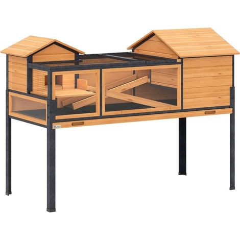 Recinto de madera para tortugas y pequeños animales de 2 niveles con rampas y ventanas MODENUIT (1/5)