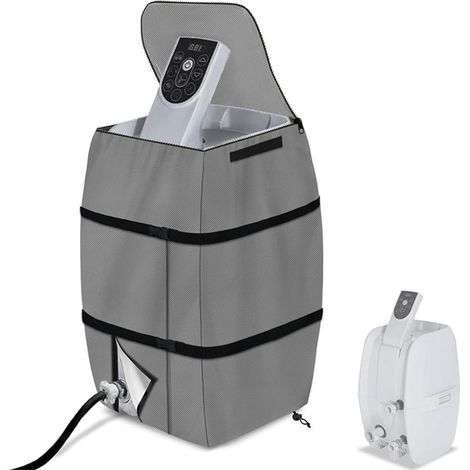 Couverture Pompe Chauffe-Eau Spa - 16,9 x 14,96 x 21,2 Pouces - Polyester 600D Isolé - Fermeture Éclair - Pour Pompe de Spa Hydrothérapie - 1 Pièce (1/3)