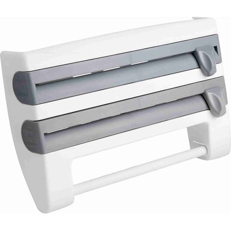 Étagère de cuisine pour bouteilles de sauce, porte-essuie-tout, porte-ustensiles, film alimentaire, gris (1/5)