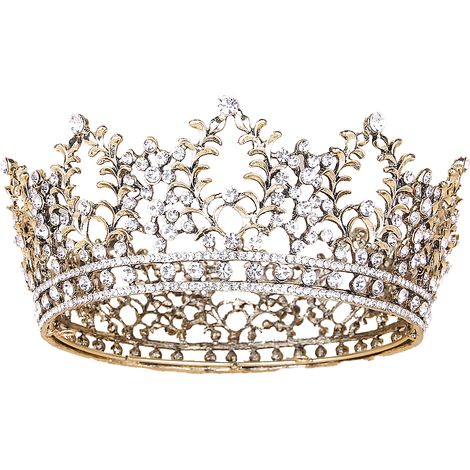 Couronne - Alliage Doré - Strass Cristal - Pour Femme et Fille - Taille Réglable - Idéale pour Mariage, Fête, Cosplay, Célébration - 1 Pièce (1/5)