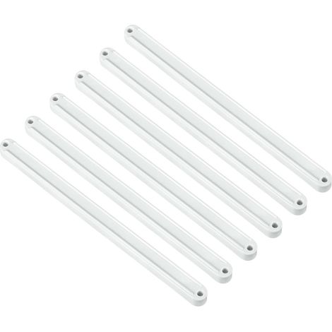 Glissières de Tiroir, 6 Pièces 235mm - Glissières de Tiroir en Plastique, Rails de Guidage Rainurés Montés sur le Côté pour Tiroirs de Meubles de Chevet Armoires Commodes (Blanc) (1/5)
