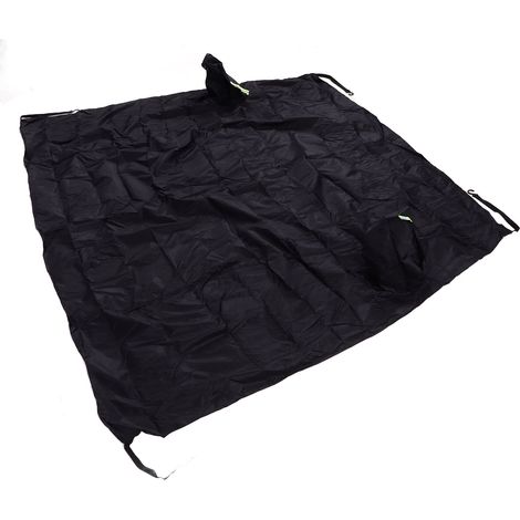 Housse de pare-brise imperméable et résistante à la neige, grande surface de couverture, protection universelle avec bandes réfléchissantes, noire (1/5)
