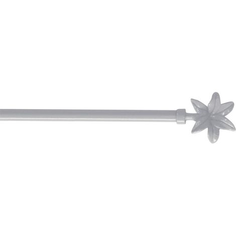 Tringle Déco Extensible "Fleurella" 60-80cm Blanc
