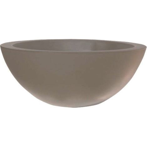 POT, 60CM RESIN BOWL, CEFEO BOWL, LOW PLANT POT - Couleur : Anthracite - Colore: tortora