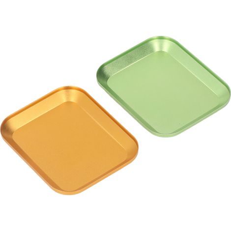 Lot de 2 plateaux de rangement pour vis en acier inoxydable recyclable, délicats et de bureau, pour perles et écrous. (1/5)