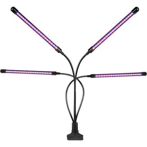 pair Lampe de Croissance LED 80 Lumières Tube Col de Cygne 360° Dimmable Temporisée Spectre Complet Plantes Jardinage (1/4)