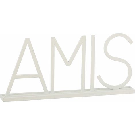 Enseigne lettres Amis en Fer - Blanc (1/2)
