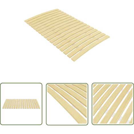 The Living Store Sommier à lattes avec 17 lattes 70x200 cm - Sommier À Lattes - Lit Plateforme - Lit Pliable - Cadre De Lit - Bois De Peuplier (1/5)
