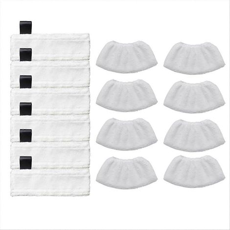 Têtes de balai en microfibre pour nettoyeur vapeur, housses de rechange pour balai vapeur, chiffons lavables à haute absorption (1/5)