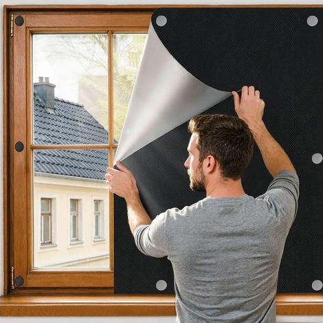 Occultant Magnétique 230×145 cm, Rideau sans Perçage, Noir  Tissu Oxford 420, Protection Solaire, Store pour Fenêtre de Toit pour Chambres, S'adapte à Toutes les Formes de Fenêtres (1/5)