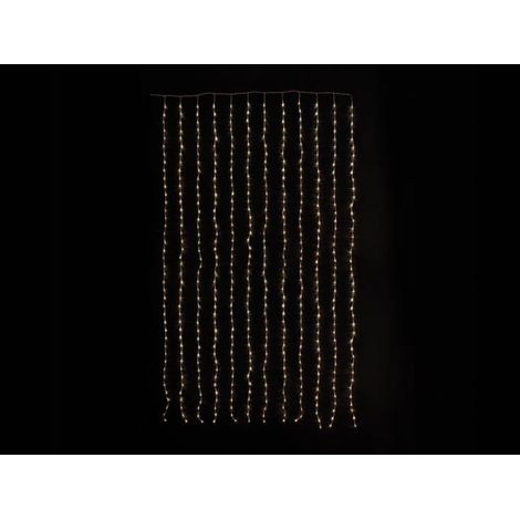 Cascada Light Led - 1.5 X 2.5 M - 286 Led - Blanco Cálido - Cable Transparente - Modificador - 24 V