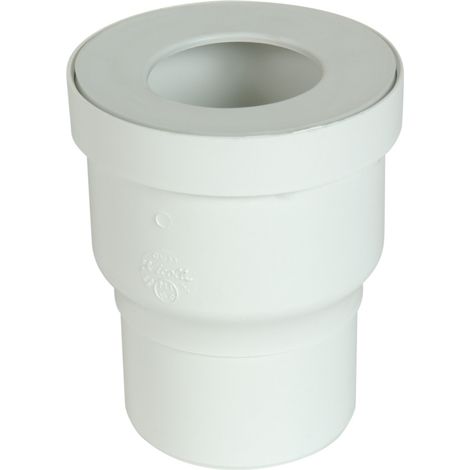 Nicoll – Pipe WC courte sortie droite – Ø100 Ø85 à 107 – PVC blanc avec joint élastomère – Pour installations sanitaires