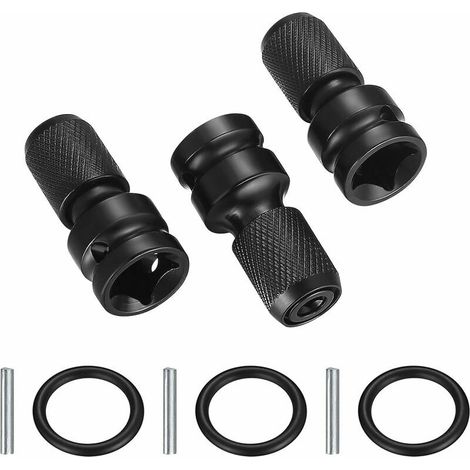 3 Pièces Adaptateurs de Douille 1/2" Carré à 1/4" Hexagonal, Convertisseur de Mandrin à Libération Rapide Hex Ratchet Socket Clé pour Clé à Cliquet Impact et Porte-embout de Tournevis (1/5)