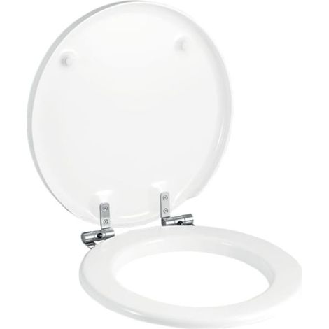 Geberit Preciosa WC siège 571180000 blanc , fixation par le haut, charnières en acier inoxydable, avec couvercle