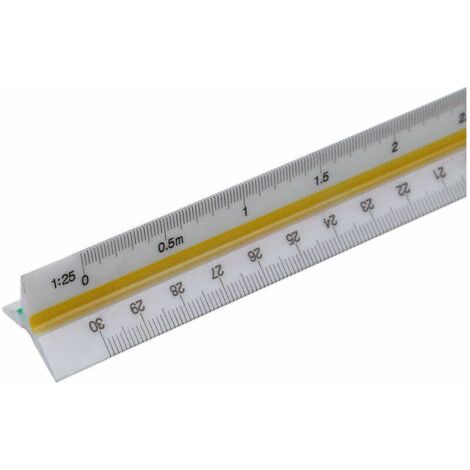 BUNTHAUS Règle de mesure à échelle métrique triangulaire 30cm pour ingénieur architecte