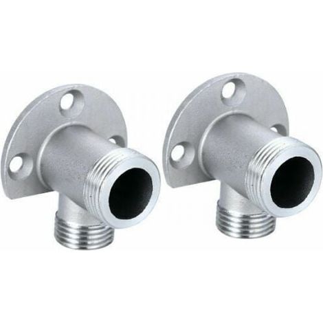 Installation set for connecting pipes to surface-mounted fittings, outdoor shower systems, thermostatic mixers, YMYNY concealed surface-mounted conversions
