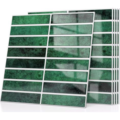 Carrelage Mural 3D Autocollant 30×30 cm, PVC Imperméable avec Film Aluminium, Épaisseur 1,5 mm, Cuisine (1/5)