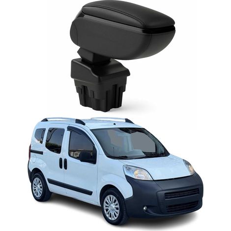 OMAC Accoudoir pour Peugeot Bipper 2008-2016 - Snap-On - ABS + Simili Cuir - Aucune Perçage ou Installation - Installation Facile Noir (1/5)