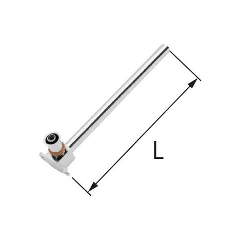 Codo de latón con tubo Cu O15 ultraPRESS - 16 L = 210 mm