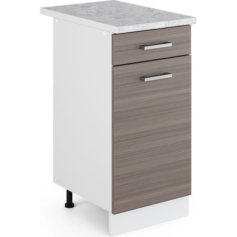 Mobiletto base per cucina R-Line, Grigio, 40 cm , PL Marmo, Vicco