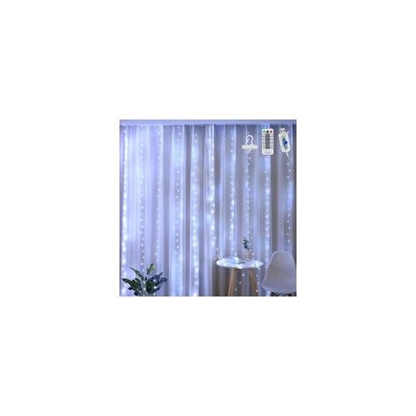 Rideau Lumineux, 3x3M 300 LED Guirlande Lumineuse 8 Modes d'Eclairage ,Télécommande et Minuterie, Etanche Guirlande LED Decoration de Noël, Mariage, Anniversaire (1/5)