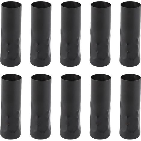 10 E14-Kerzenhalter – Schwarze, verzinkte Eisenrohre – Für Kristalllüster und DIY-Beleuchtung – 80 x 25 mm (1/5)
