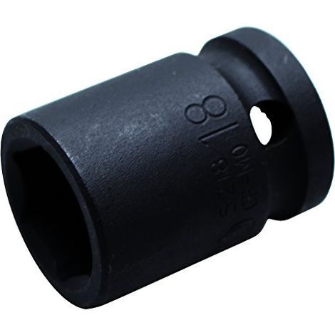 BGS Kraft-Steckschlüssel-Einsatz Sechskant Antrieb Innenvierkant 12,5 mm (1/2") SW 18 mm - 5218