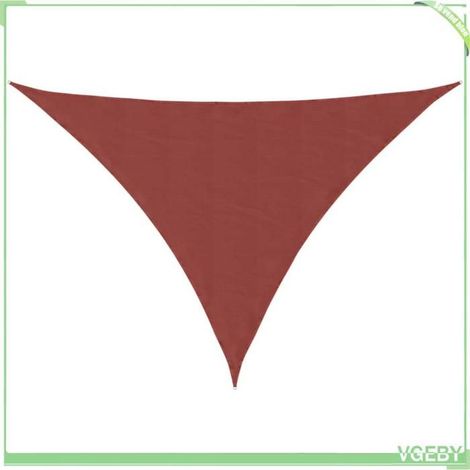 Voile de parasol - FAFEICY - 135394 - Tissu Oxford PU - Triangulaire 3x4x4 m - Terre cuite (1/5)