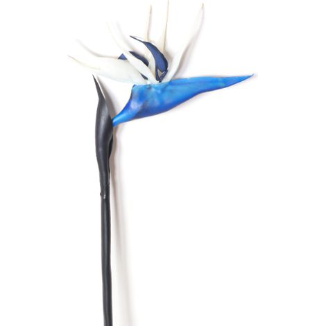Fleurs artificielles Oiseau de Paradis, plantes décoratives réalistes et permanentes, fleurs de paradis artificielles bleues pour l'intérieur (1/5)