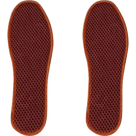 Semelles en maille déodorantes au charbon de bambou, respirantes, absorbantes, pour chaussures homme/femme, beige, taille 43 (1/5)