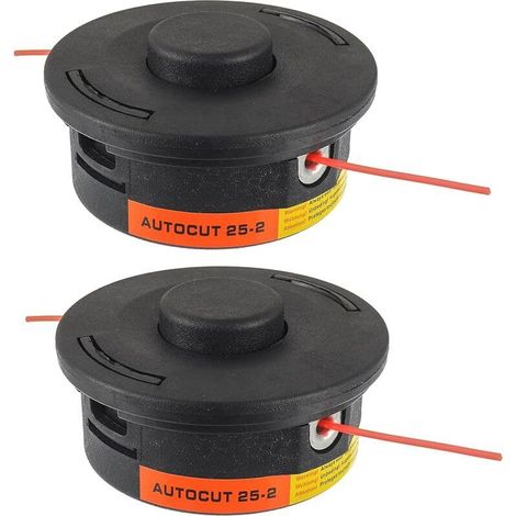 Cabezal de desbrozadora Stihl Auto Cut 25-2, M10 x 1.0 para Stihl FS55 FS55R FS85 FS90 FS100 FS120 FS130 Serie FS KM 40027102108 (2 piezas)