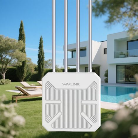 Access Point WiFi 6 per esterni AX1800 - Access Point WiFi a lungo raggio WAVLINK con PoE Dual Band Fino a 128 dispositivi - Impermeabile IP67 - Compatibile con amplificatori di segnale. Adatto per (1/5)