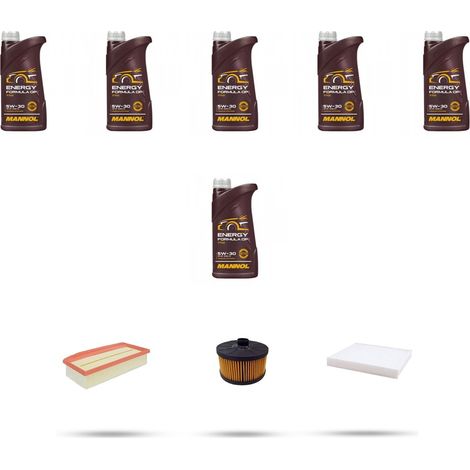 Kit tagliando 3 FILTRI e 6L OLIO compatibile con Dacia Duster II 1.3 TCE 110kw dal 2019 (1/4)