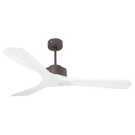 Modulo de KlassFan - Super destratificateur et ventilateur DC 132 cm Chocolat pales bois blanc sans Lumière  25 à 40 m²