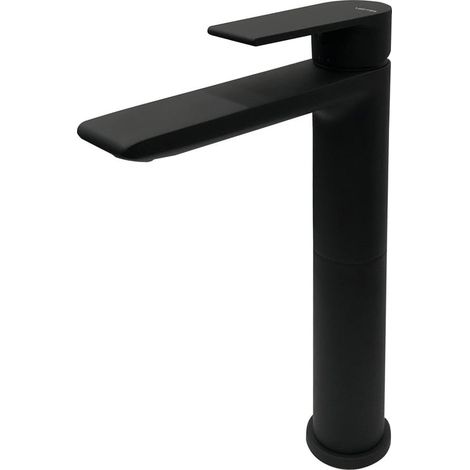 Vema Timea Tall Basin Mixer Tap Single Handle - Matt Black (1/3)