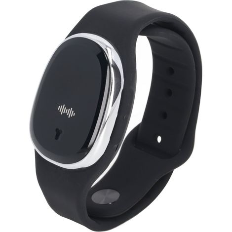 Bracelet anti-moustiques à ultrasons rechargeable par USB pour sports de plein air, idéal pour les femmes enceintes et les enfants (noir). (1/5)