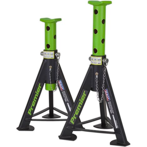 Sealey Axle Stands (Pair) 6 Tonne Capacity per Stand - Green AS6G