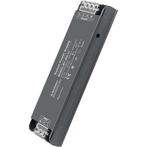 Transformateur LED 12V 200W 16.6A, Alimentation 12V, Transformateur 220V vers 12V, Driver Compacte et Robuste pour Lampes et Bandes LED (1/5)