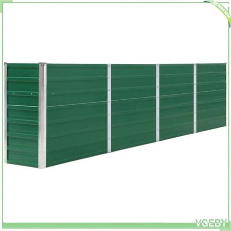 Jardinière - FAFEICY - 47049 - 320 x 40 x 77 cm - Acier galvanisé - Vert (1/5)