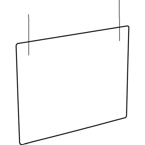 MAMPARA COLGANTE DE METACRILATO 850X750MM ARCHIVO 2000 32223M TP